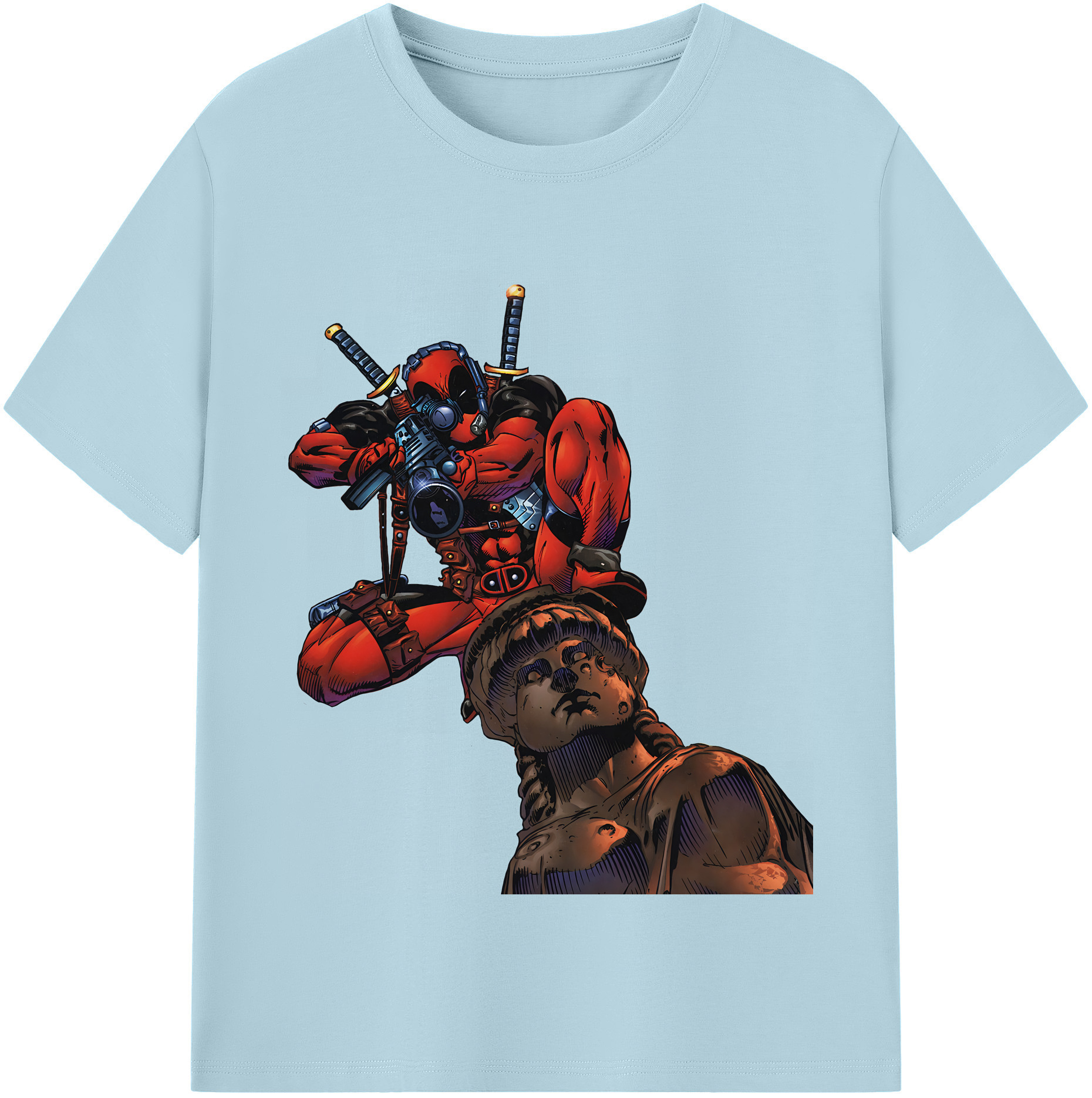 （画像用） Deadpool デッドプール 綿100％半袖Tシャツ（フロントプリント）